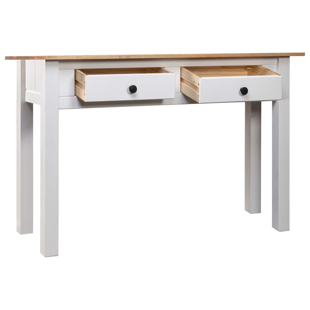Wandtafel Panama Range 110x40x72 cm massief grenenhout wit is nu te koop bij PeponiXL, paradijselijk wonen!