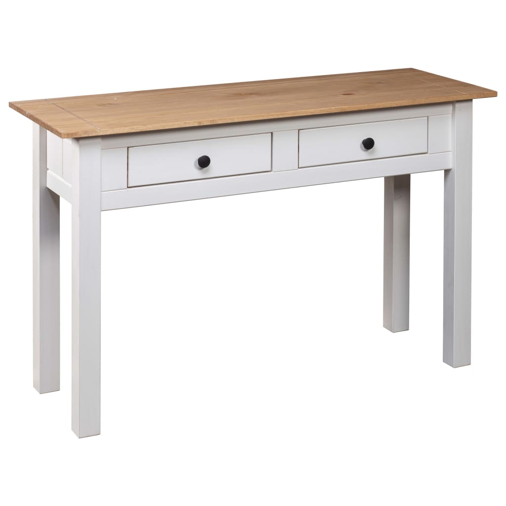 Wandtafel Panama Range 110x40x72 cm massief grenenhout wit is nu te koop bij PeponiXL, paradijselijk wonen!