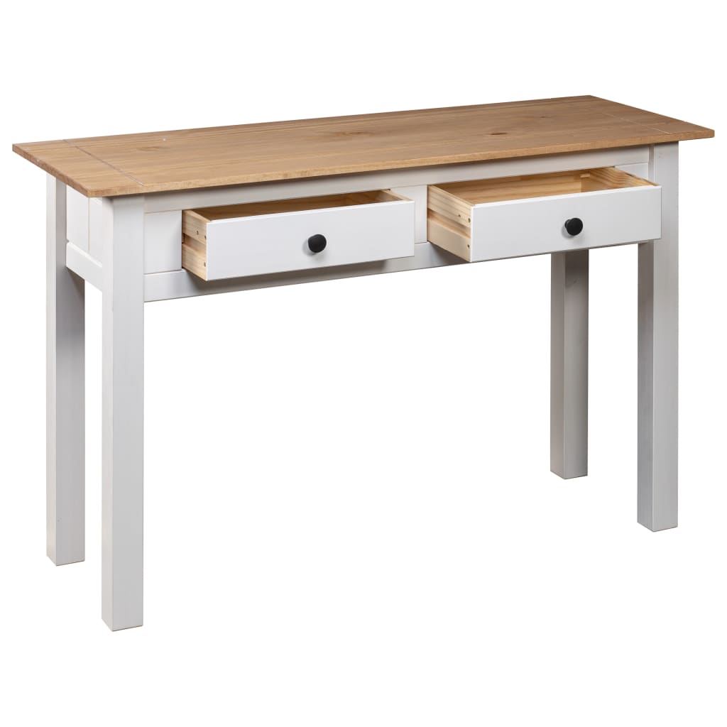 Wandtafel Panama Range 110x40x72 cm massief grenenhout wit is nu te koop bij PeponiXL, paradijselijk wonen!