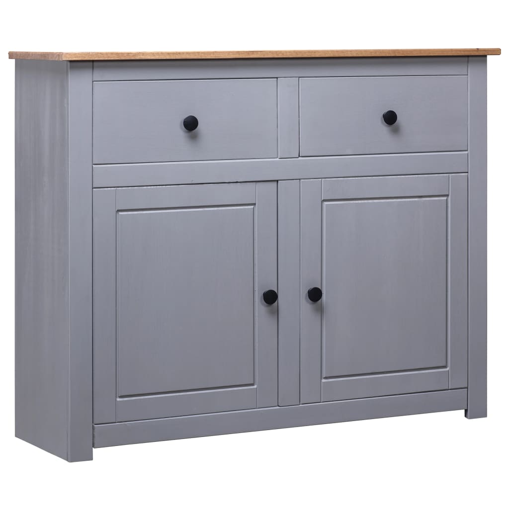 Dressoir Panama Range 93x40x80 cm massief grenenhout grijs is nu te koop bij PeponiXL, paradijselijk wonen!