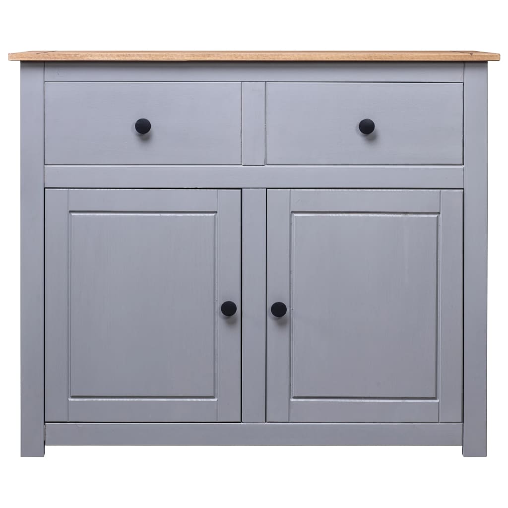 Dressoir Panama Range 93x40x80 cm massief grenenhout grijs is nu te koop bij PeponiXL, paradijselijk wonen!