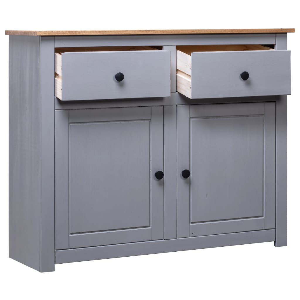 Dressoir Panama Range 93x40x80 cm massief grenenhout grijs is nu te koop bij PeponiXL, paradijselijk wonen!