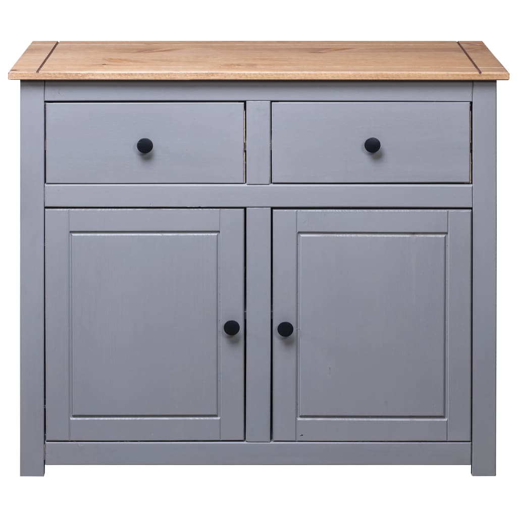 Dressoir Panama Range 93x40x80 cm massief grenenhout grijs is nu te koop bij PeponiXL, paradijselijk wonen!