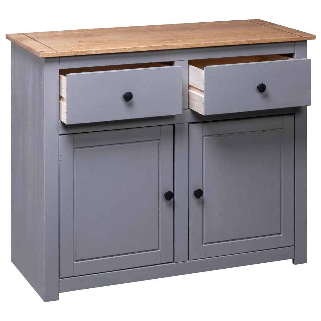 Dressoir Panama Range 93x40x80 cm massief grenenhout grijs is nu te koop bij PeponiXL, paradijselijk wonen!