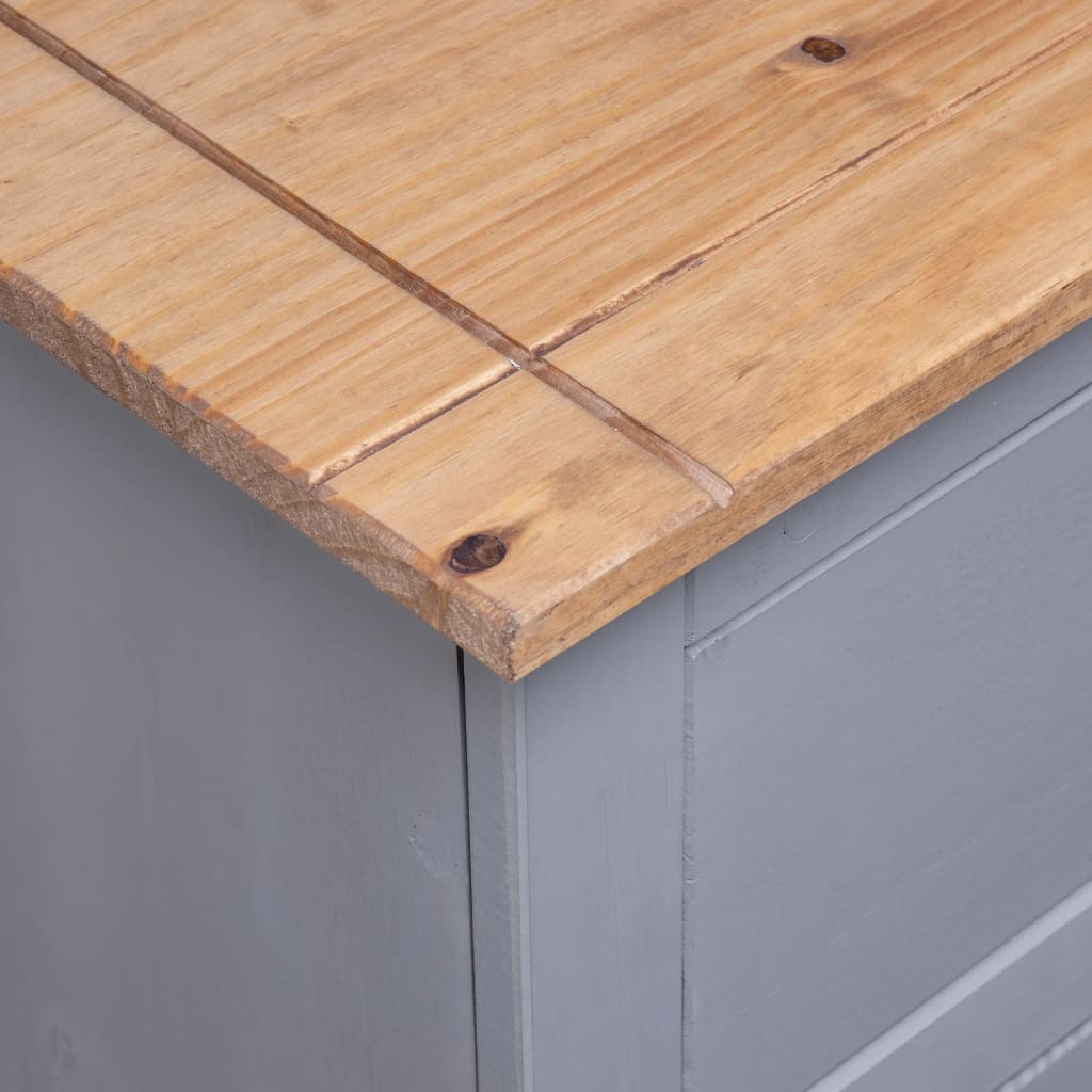 Dressoir Panama Range 93x40x80 cm massief grenenhout grijs is nu te koop bij PeponiXL, paradijselijk wonen!