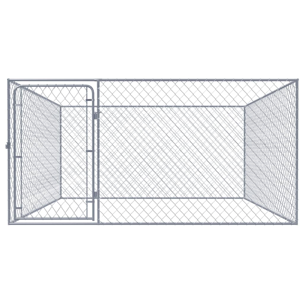 Hondenkennel voor buiten 2x2x1 m gegalvaniseerd staal is nu te koop bij PeponiXL, paradijselijk wonen!