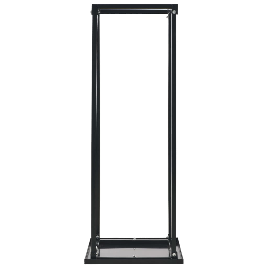 Haardhoutrek met basis 37x37x113 cm staal zwart is nu te koop bij PeponiXL, paradijselijk wonen!