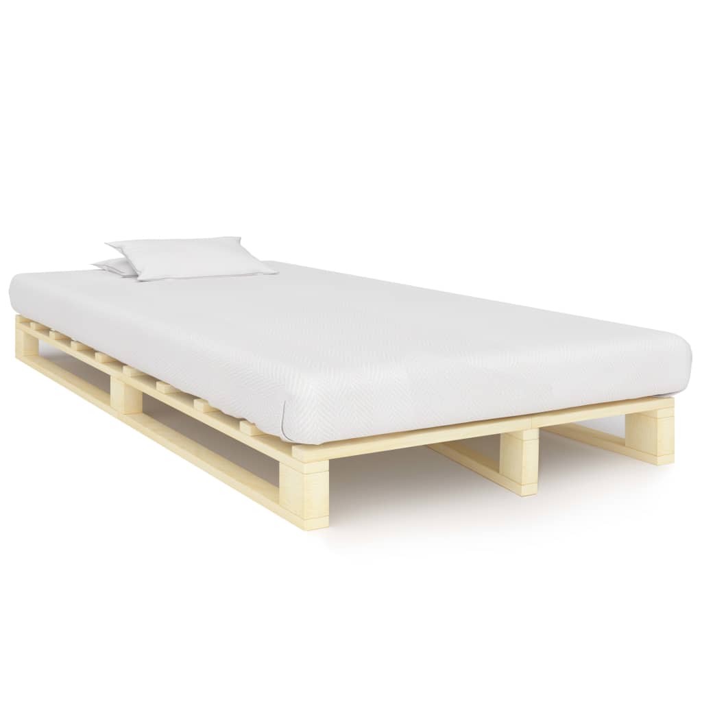 Bedframe pallet massief grenenhout 120x200 cm is nu te koop bij PeponiXL, paradijselijk wonen!