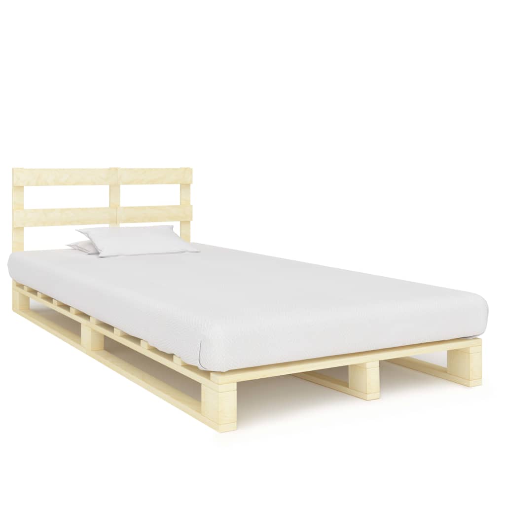 Bedframe pallet massief grenenhout 120x200 cm is nu te koop bij PeponiXL, paradijselijk wonen!