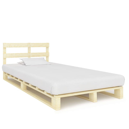 Bedframe pallet massief grenenhout 120x200 cm is nu te koop bij PeponiXL, paradijselijk wonen!