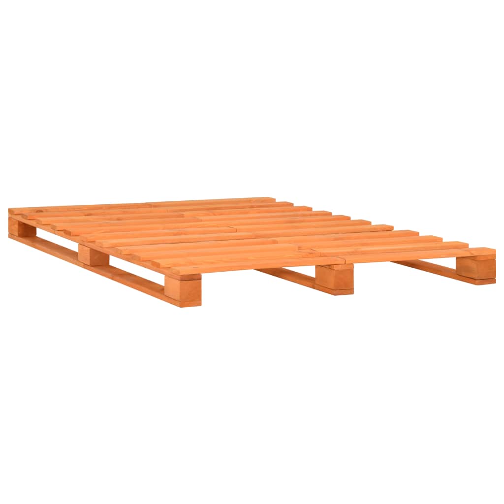 Bedframe pallet massief grenenhout bruin 140x200 cm is nu te koop bij PeponiXL, paradijselijk wonen!