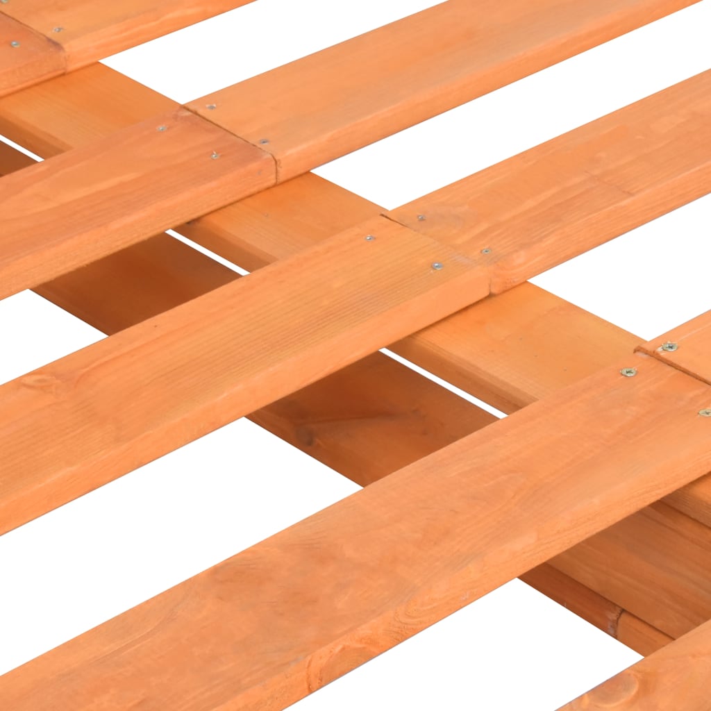 Bedframe pallet massief grenenhout bruin 140x200 cm is nu te koop bij PeponiXL, paradijselijk wonen!