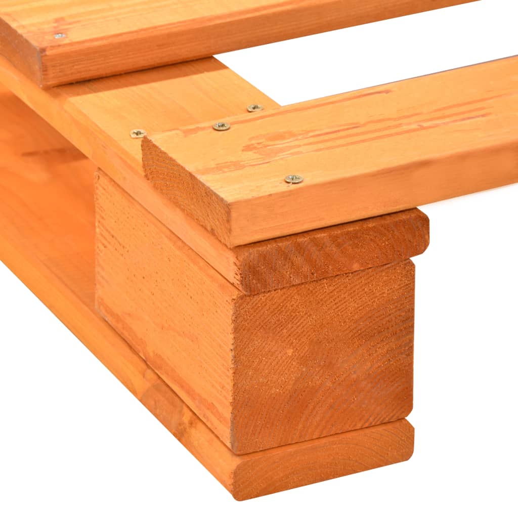 Bedframe pallet massief grenenhout bruin 140x200 cm is nu te koop bij PeponiXL, paradijselijk wonen!