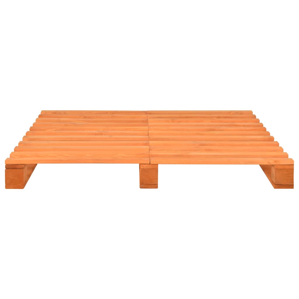 Bedframe pallet massief grenenhout bruin 200x200 cm is nu te koop bij PeponiXL, paradijselijk wonen!