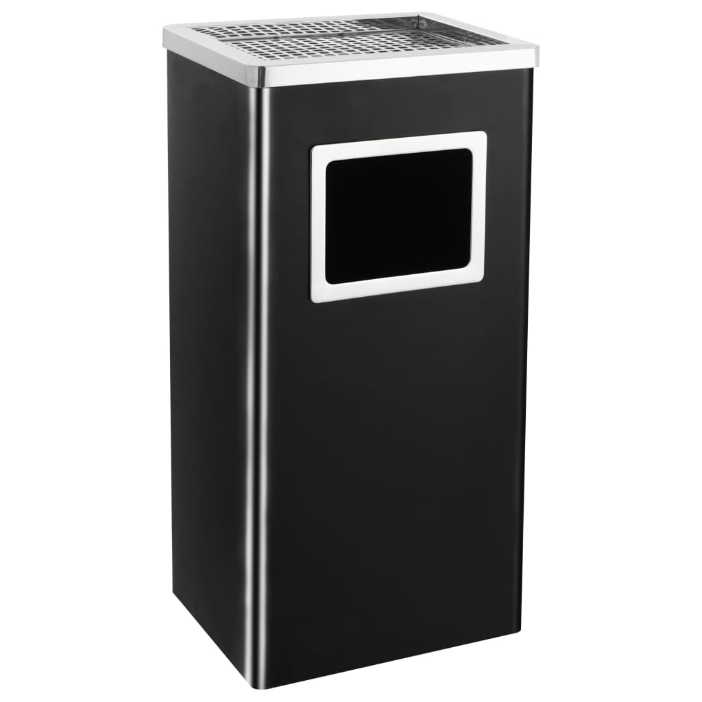 Asbak/prullenbak Hotel 45 L staal zwart is nu te koop bij PeponiXL, paradijselijk wonen!