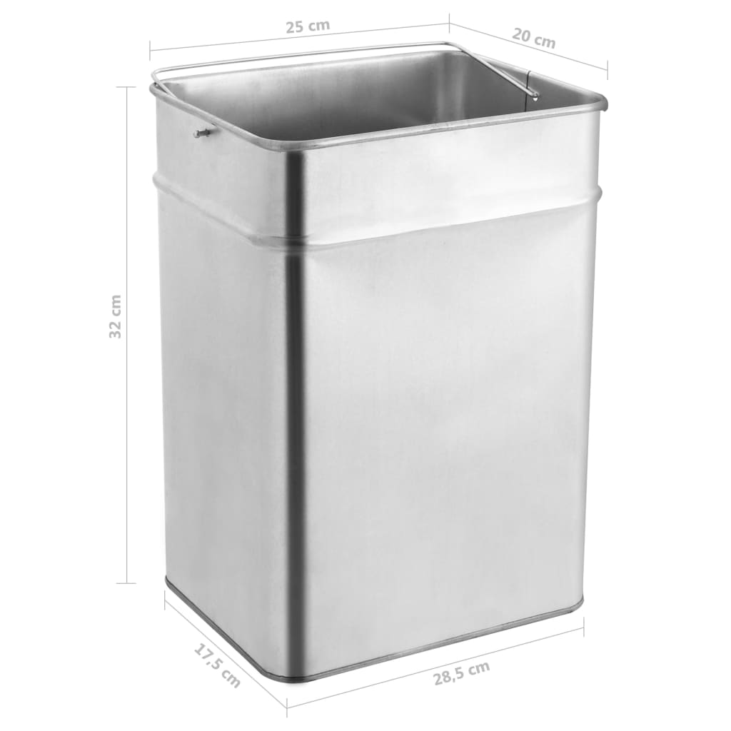 Asbak/prullenbak Hotel 45 L staal zwart is nu te koop bij PeponiXL, paradijselijk wonen!