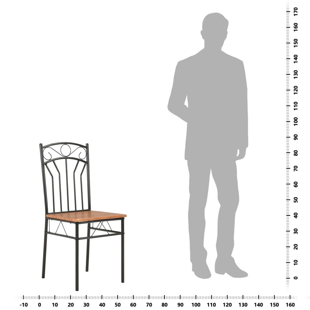 Eetkamerstoelen 6 st MDF bruin is nu te koop bij PeponiXL, paradijselijk wonen!