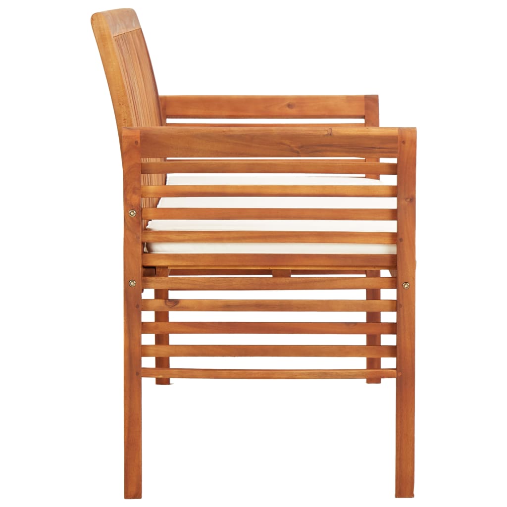 Tuinbank 3-zits met kussen 150 cm massief acaciahout is nu te koop bij PeponiXL, paradijselijk wonen!