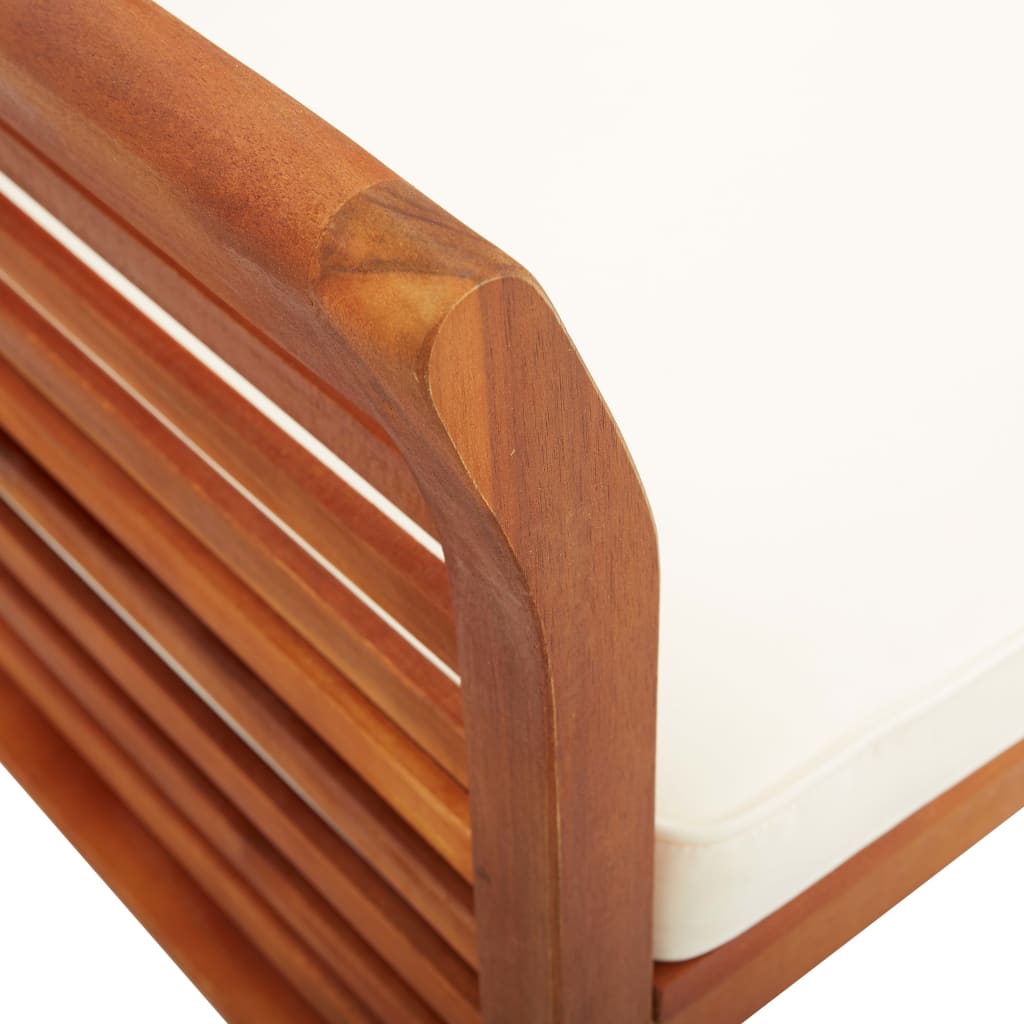 Tuinbank 3-zits met kussen 150 cm massief acaciahout is nu te koop bij PeponiXL, paradijselijk wonen!