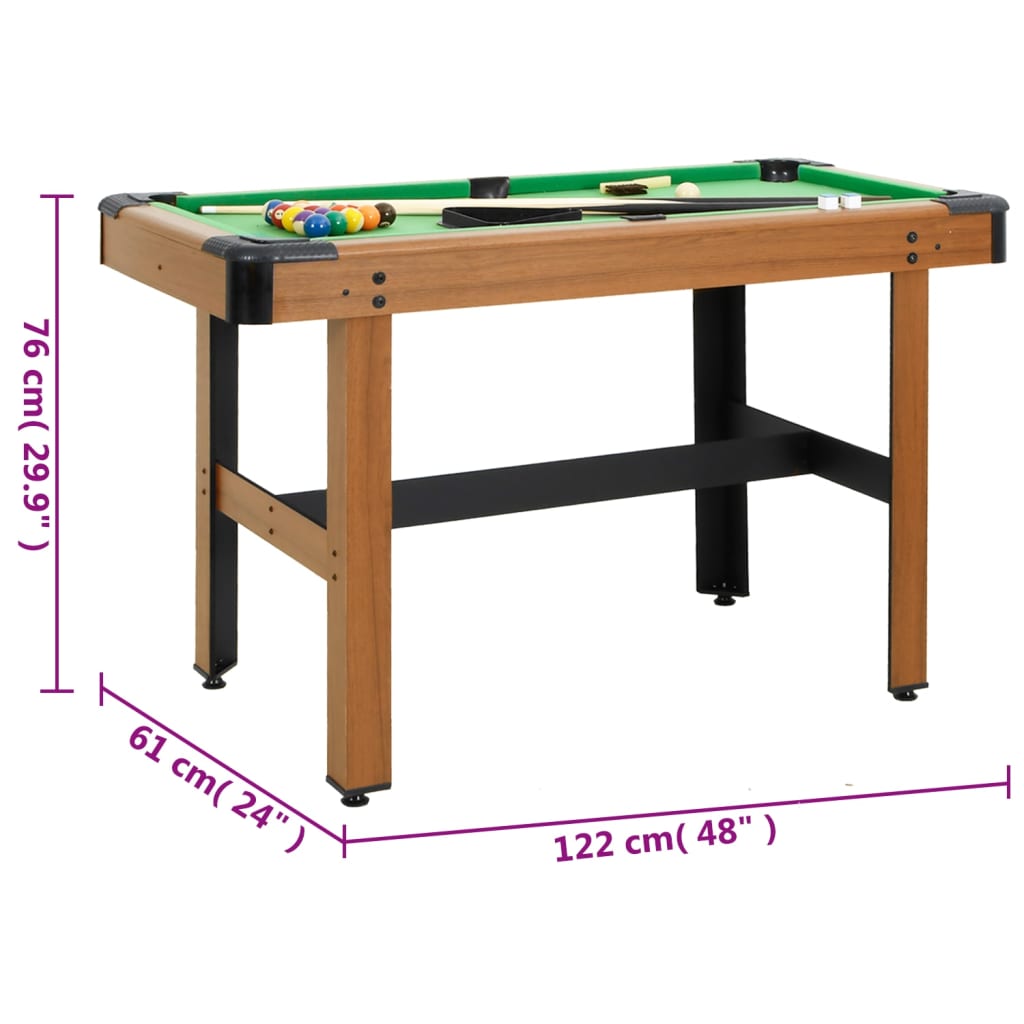 Biljarttafel 4 feet 122x61x76 cm bruin is nu te koop bij PeponiXL, paradijselijk wonen!