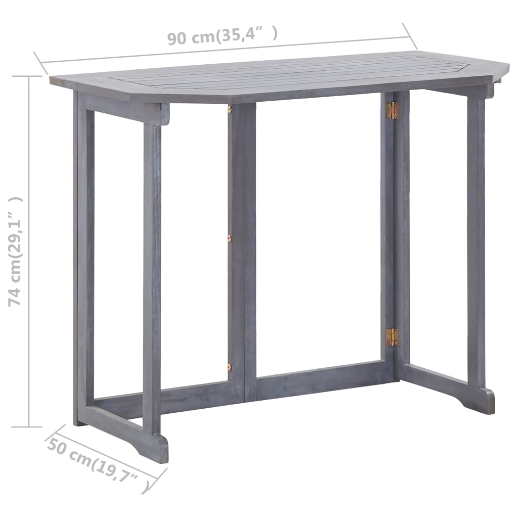 Balkontafel inklapbaar 90x50x74 cm massief acaciahout is nu te koop bij PeponiXL, paradijselijk wonen!