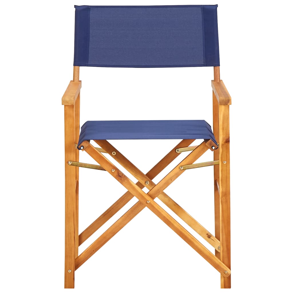 Regisseursstoelen 2 st massief acaciahout blauw is nu te koop bij PeponiXL, paradijselijk wonen!