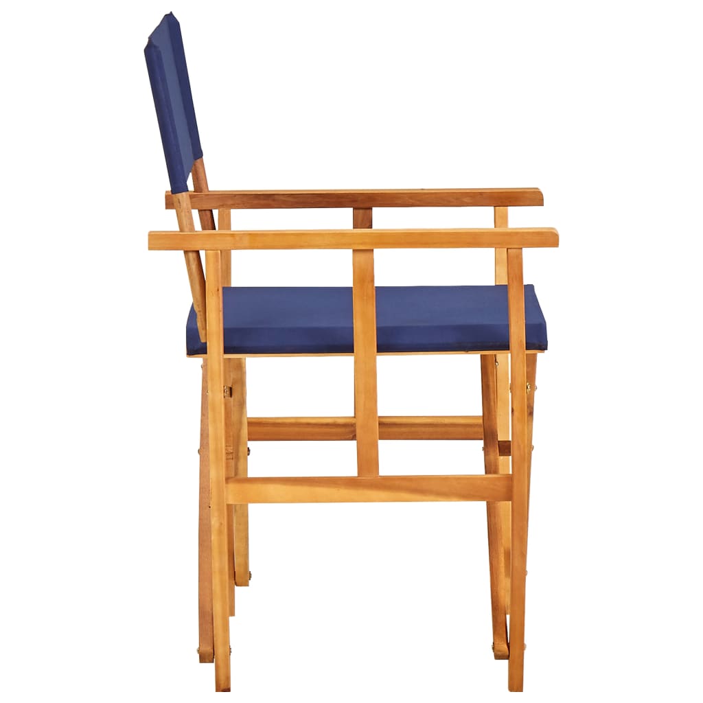 Regisseursstoelen 2 st massief acaciahout blauw is nu te koop bij PeponiXL, paradijselijk wonen!