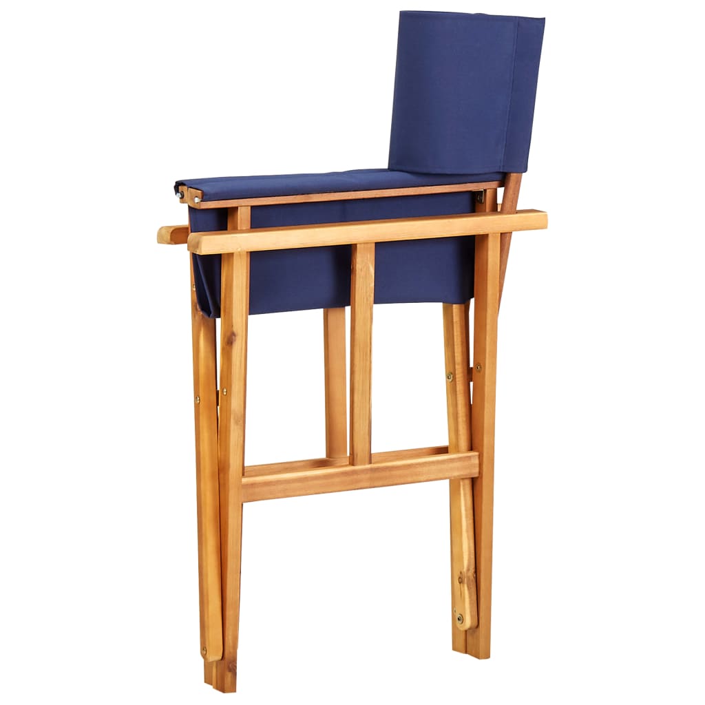 Regisseursstoelen 2 st massief acaciahout blauw is nu te koop bij PeponiXL, paradijselijk wonen!