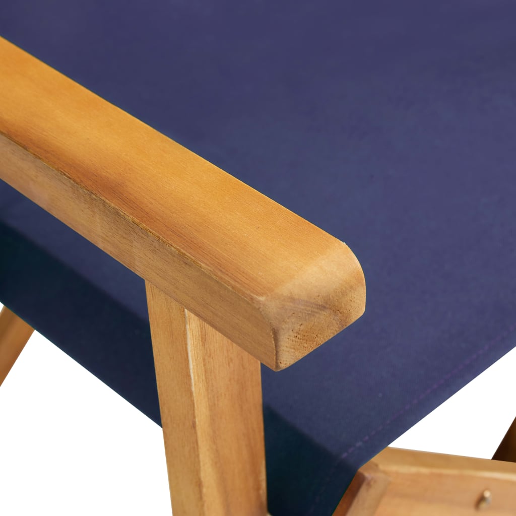 Regisseursstoelen 2 st massief acaciahout blauw is nu te koop bij PeponiXL, paradijselijk wonen!