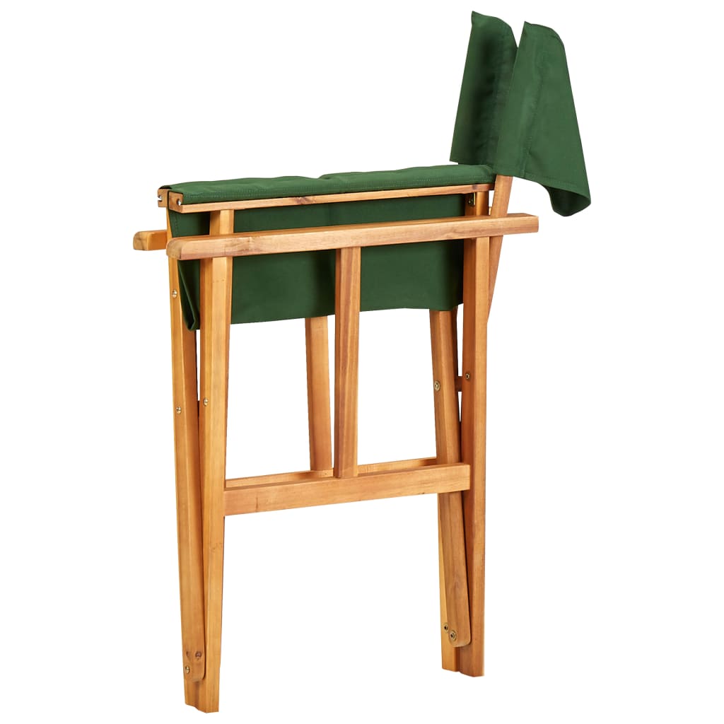 Regisseursstoelen 2 st massief acaciahout groen is nu te koop bij PeponiXL, paradijselijk wonen!