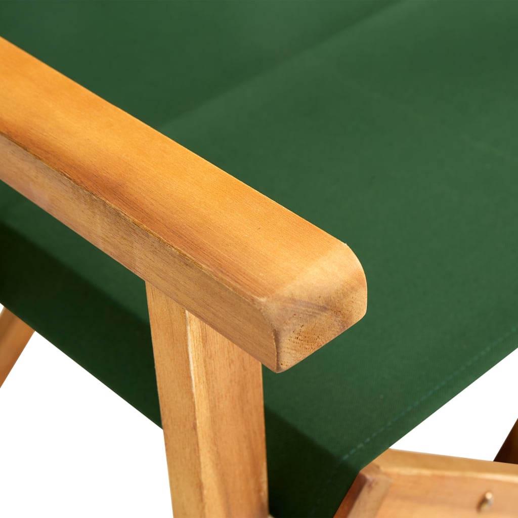 Regisseursstoelen 2 st massief acaciahout groen is nu te koop bij PeponiXL, paradijselijk wonen!