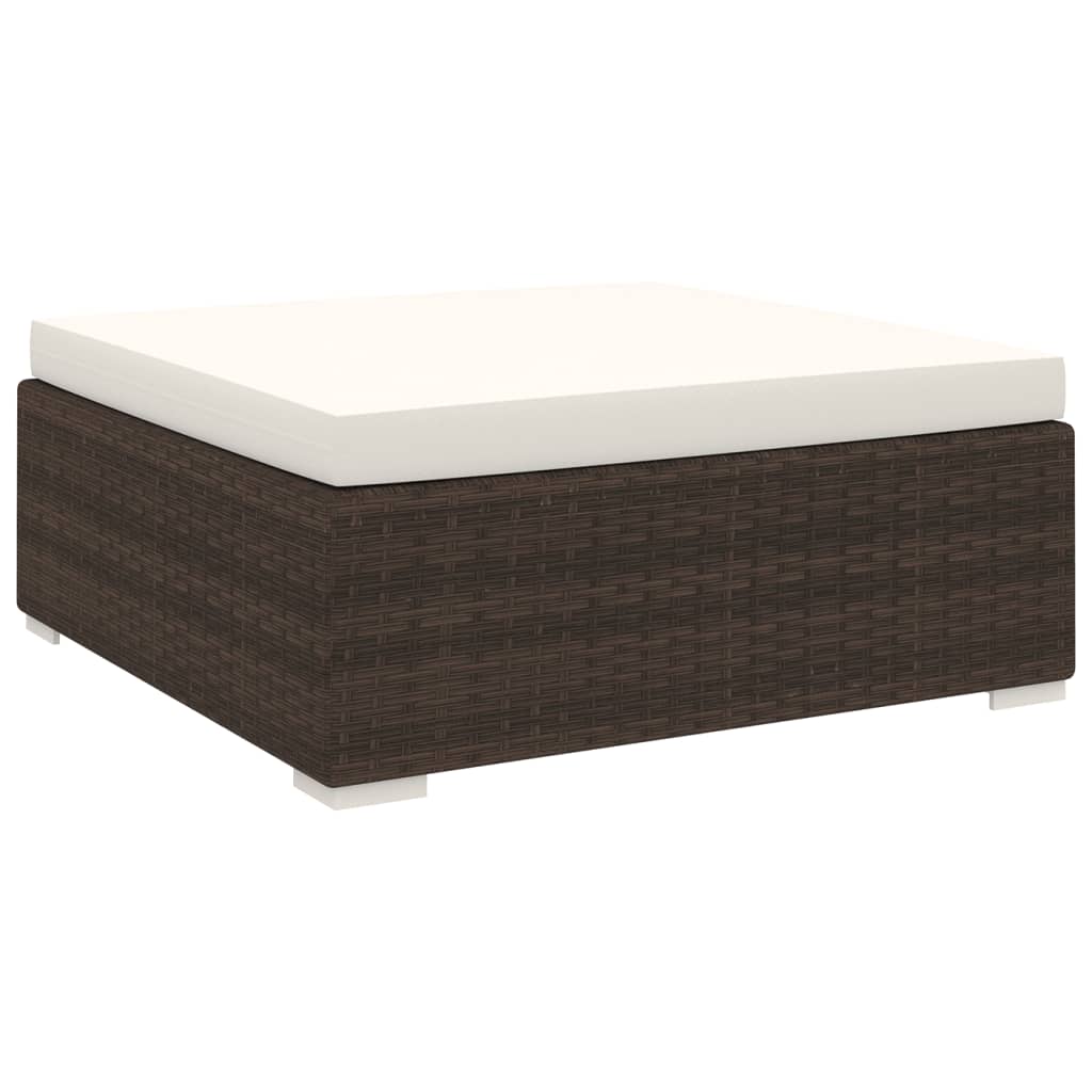 Voetensteun 1 st met kussen poly rattan bruin is nu te koop bij PeponiXL, paradijselijk wonen!