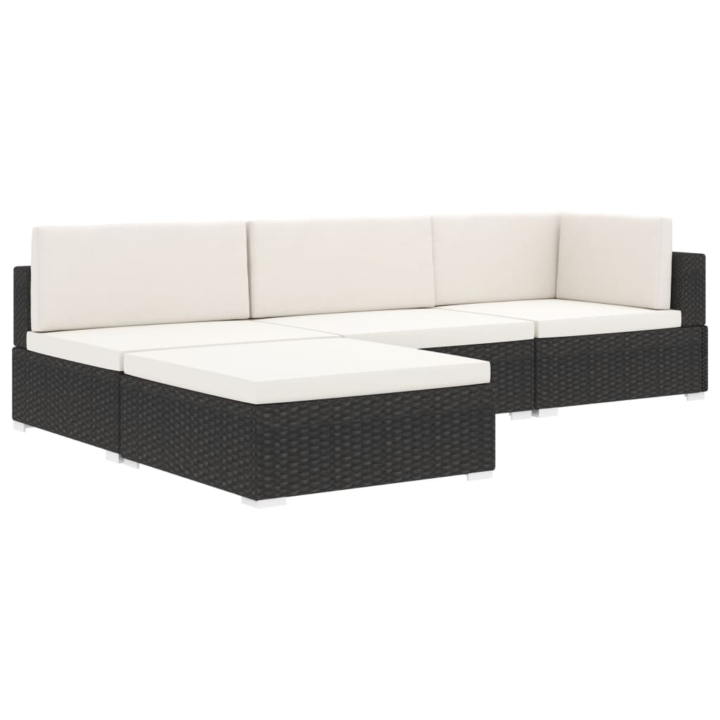 Voetensteun 1 st met kussen poly rattan bruin is nu te koop bij PeponiXL, paradijselijk wonen!