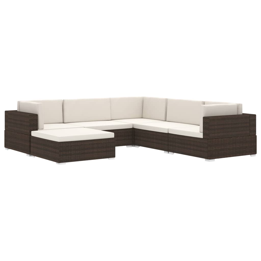 Voetensteun 1 st met kussen poly rattan bruin is nu te koop bij PeponiXL, paradijselijk wonen!