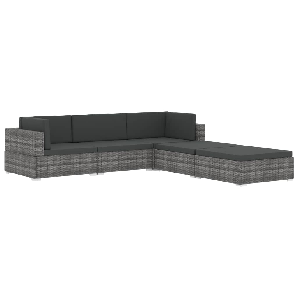 Voetensteun 1 st met kussen poly rattan bruin is nu te koop bij PeponiXL, paradijselijk wonen!