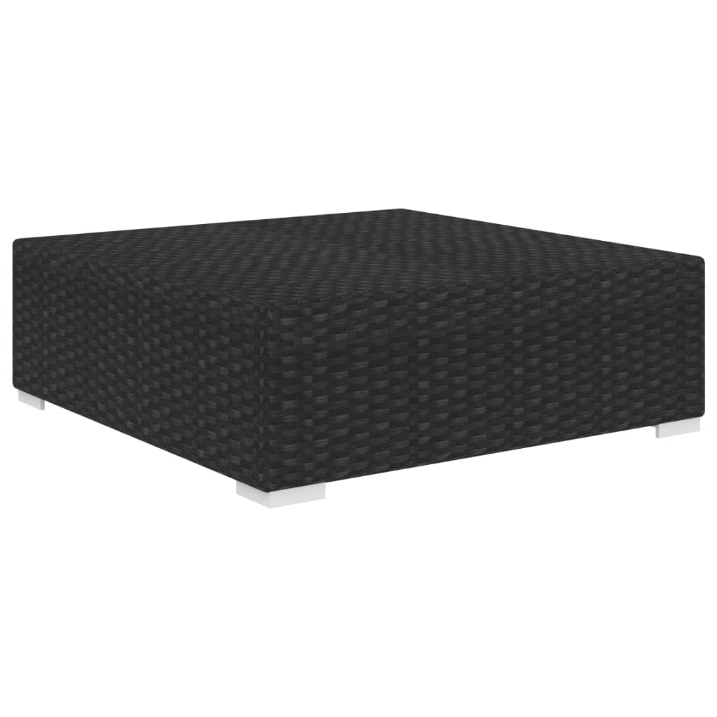Voetensteun 1 st met kussen poly rattan zwart is nu te koop bij PeponiXL, paradijselijk wonen!
