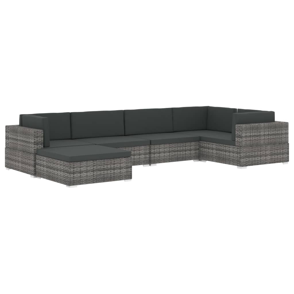 Voetensteun 1 st met kussen poly rattan zwart is nu te koop bij PeponiXL, paradijselijk wonen!