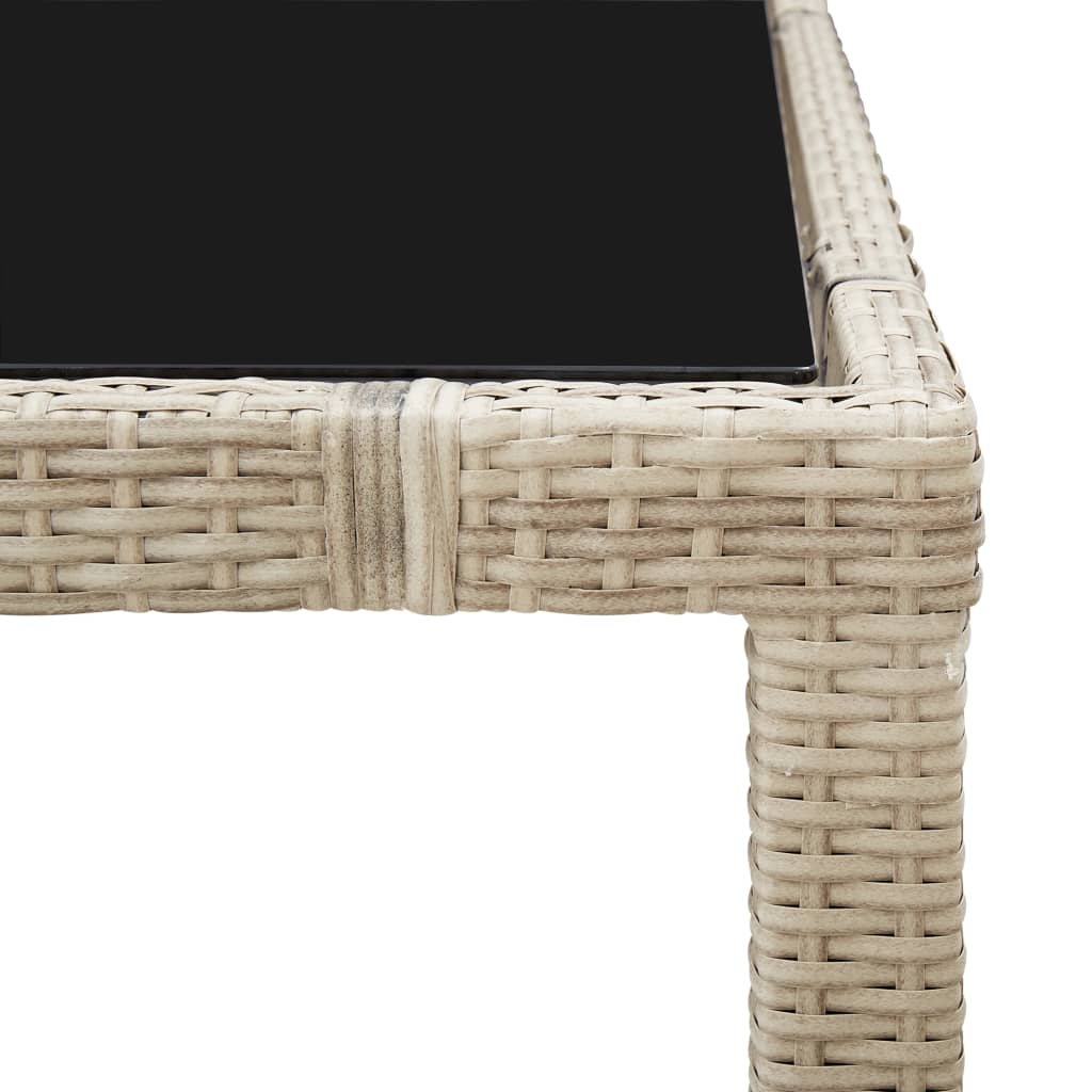 7-delige Tuinset met kussens poly rattan beige is nu te koop bij PeponiXL, paradijselijk wonen!