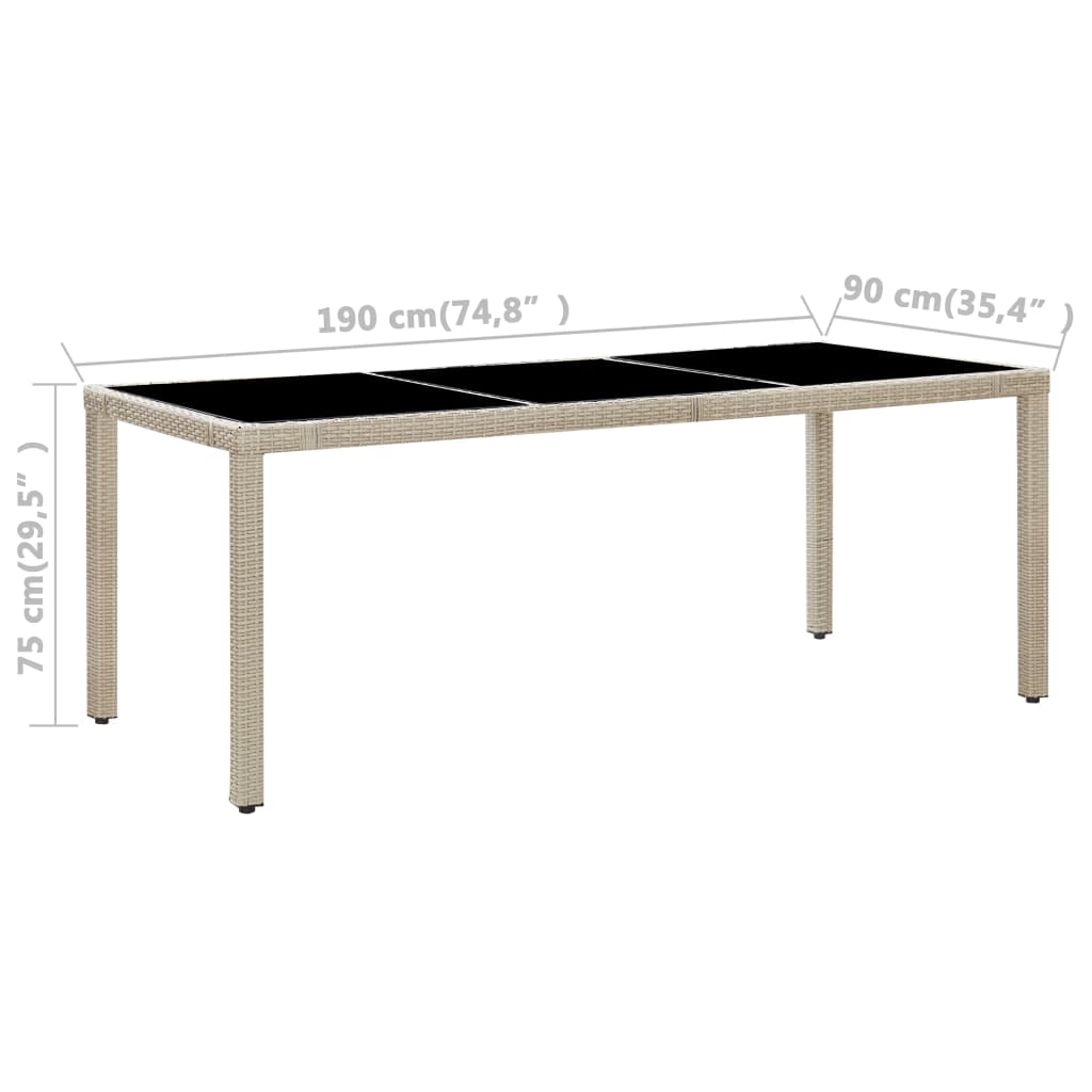 9-delige Tuinset met kussens poly rattan beige is nu te koop bij PeponiXL, paradijselijk wonen!