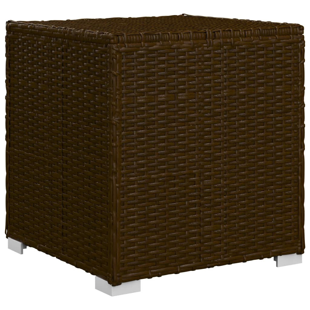 Ligbed met kussen en theetafel poly rattan bruin is nu te koop bij PeponiXL, paradijselijk wonen!