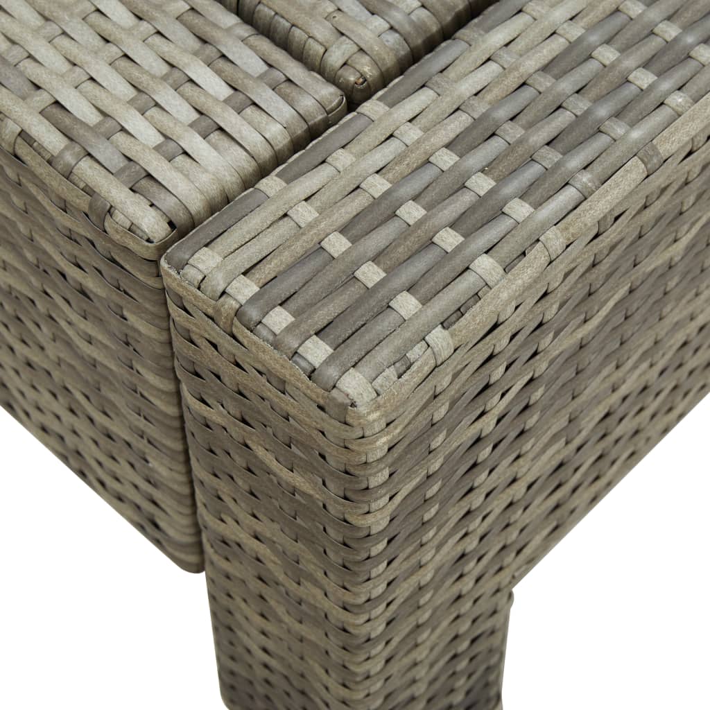 Ligbed met kussen 2-persoons poly rattan grijs is nu te koop bij PeponiXL, paradijselijk wonen!