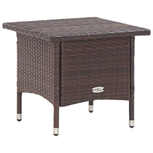 Theetafel 50x50x47 cm poly rattan bruin is nu te koop bij PeponiXL, paradijselijk wonen!