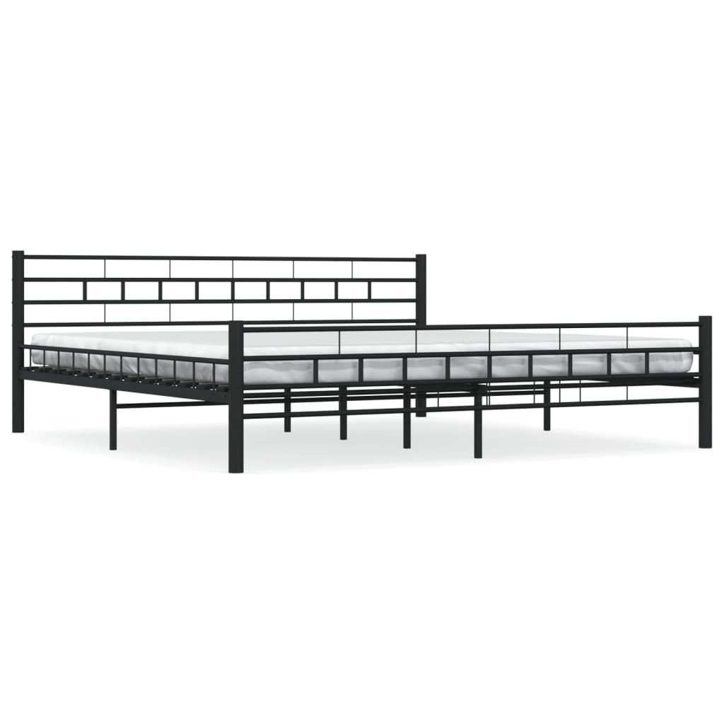 Bedframe staal zwart 200x200 cm is nu te koop bij PeponiXL, paradijselijk wonen!
