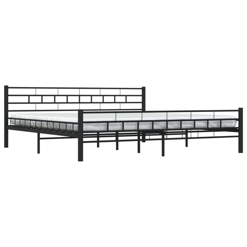 Bedframe staal zwart 200x200 cm is nu te koop bij PeponiXL, paradijselijk wonen!