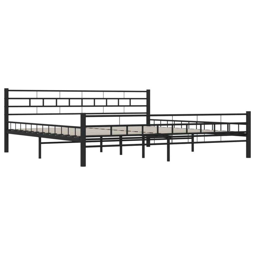 Bedframe staal zwart 200x200 cm is nu te koop bij PeponiXL, paradijselijk wonen!