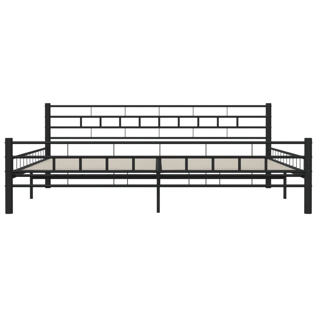 Bedframe staal zwart 200x200 cm is nu te koop bij PeponiXL, paradijselijk wonen!
