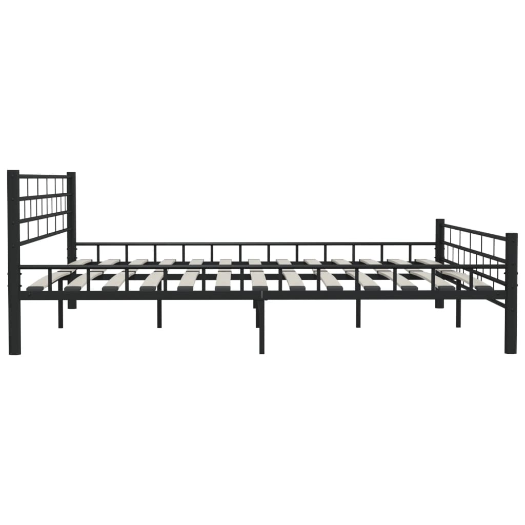 Bedframe staal zwart 200x200 cm is nu te koop bij PeponiXL, paradijselijk wonen!