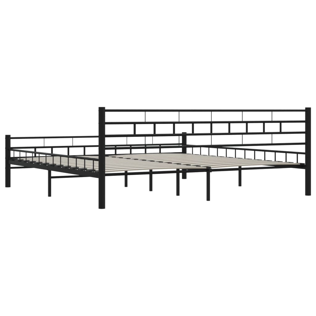 Bedframe staal zwart 200x200 cm is nu te koop bij PeponiXL, paradijselijk wonen!