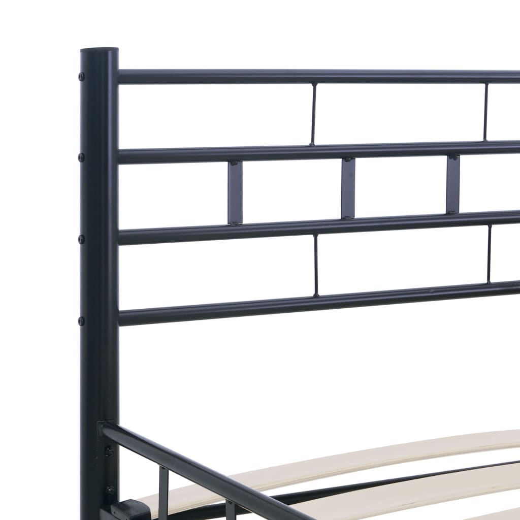 Bedframe staal zwart 200x200 cm is nu te koop bij PeponiXL, paradijselijk wonen!