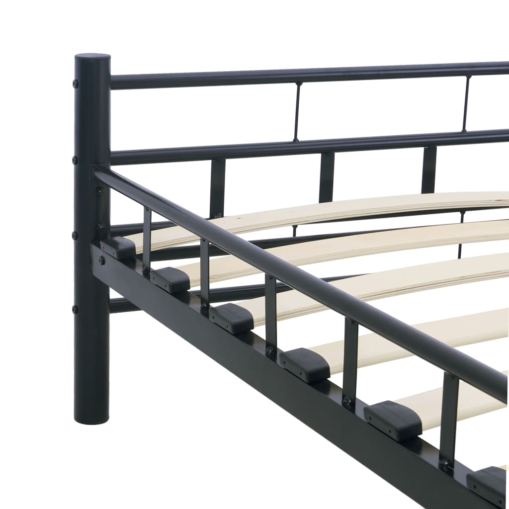 Bedframe staal zwart 200x200 cm is nu te koop bij PeponiXL, paradijselijk wonen!